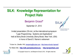 SILK: Knowledge Representation for Project Halo