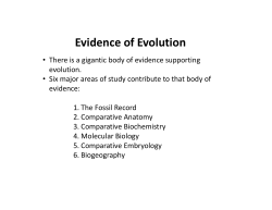 Evidence of Evolution - Manhasset Public Schools