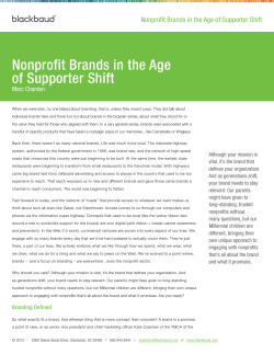 Nonprofit Brands in the Age of Supporter Shift