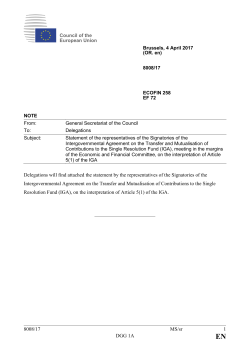 Statement of the representatives of the Signatories of the