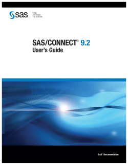 sas/connect - SAS Support