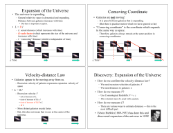 Expansion of the Universe - University of Texas Astronomy Home