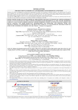 offer letter - Link Intime India Pvt Ltd