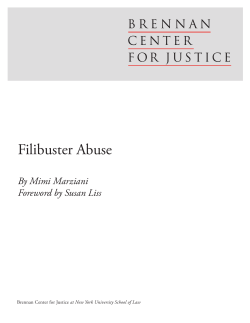 Filibuster Abuse - Brennan Center for Justice