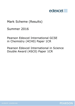 Mark Scheme - Edexcel