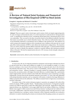 A Review of Natural Joint Systems and Numerical Investigation of