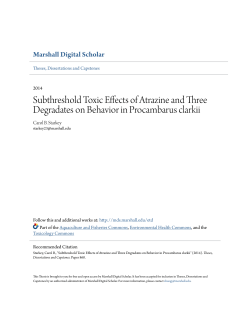 Subthreshold Toxic Effects of Atrazine and Three Degradates on