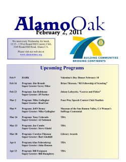 February 2. - Rotary Club of Alamo CA