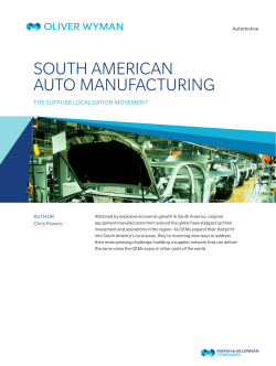south american auto manufacturing
