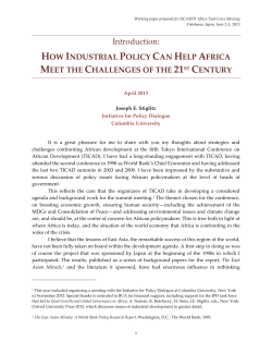 Introduction: How Industrial Policy Can Help Africa Meet the