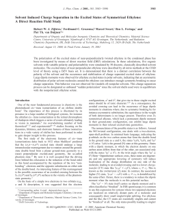 Solvent Induced Charge Separation in the Excited States of