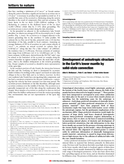 Development of anisotropic structure in the Earth`s lower mantle by
