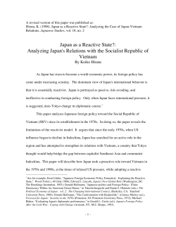 Japan as a Reactive State?