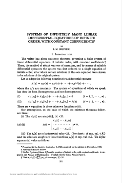 systems of infinitely many linear differential equations of infinite