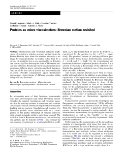 Proteins as micro viscosimeters: Brownian motion revisited
