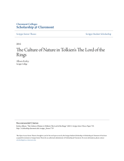 The Culture of Nature in Tolkien`s The Lord of the Rings