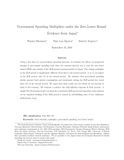 Government Spending Multipliers under the Zero Lower Bound