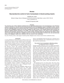 Review Neuroendocrine control of ionic homeostasis in blood