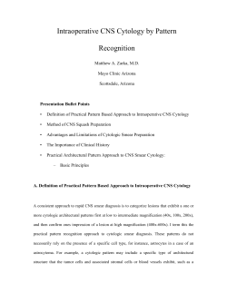Intraoperative CNS Cytology by Pattern Recognition