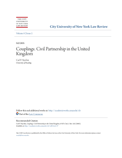 Couplings: Civil Partnership in the United Kingdom