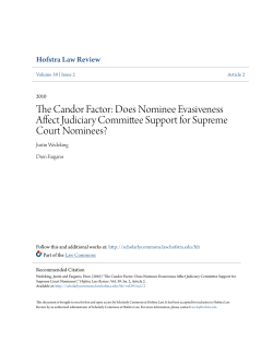 The Candor Factor: Does Nominee Evasiveness Affect Judiciary