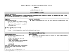 Content Standards Assessment Evidence