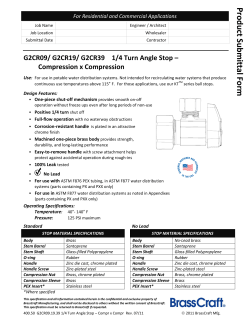 400.50 G2CR09.19.39 1/4 Turn Angle Stop &ndash; Compr x Compr Rev