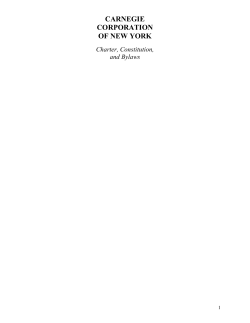 Charter, Constitution, and - Carnegie Corporation of New York