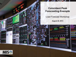 Coincident Peak Forecasting Example