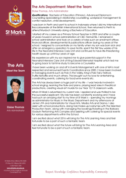Eloise Thomas - St Mark`s Anglican Community School