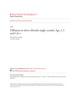 Diffusion in silver chloride single crystals: Ag+, C1
