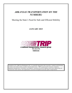 Arkansas Transportation by the Numbers