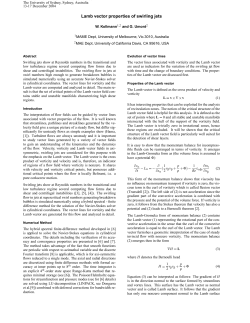 Lamb vector properties of swirling jets - Aeromech @ USyd