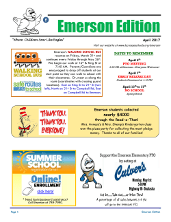 Emerson Edition - School District of La Crosse