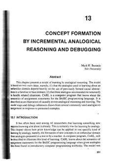 concept formation by incremental analogical