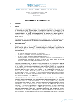 Salient Features of the Regulations