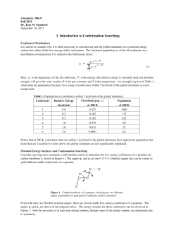 I. Introduction to Conformation Searching