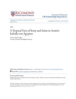 A Tropical View of Irony and Satire in Arnim`s