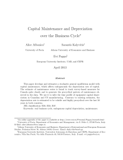 Capital Maintenance and Depreciation over the Business Cycle
