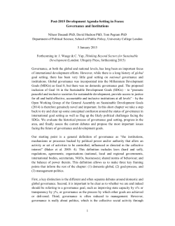 Post-2015 Development Agenda-Setting in Focus