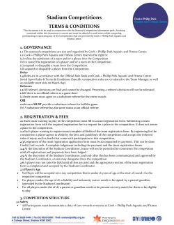 Stadium Terms and Conditions