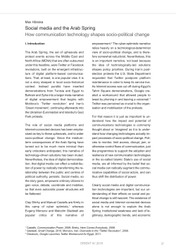 Social media and the Arab Spring How