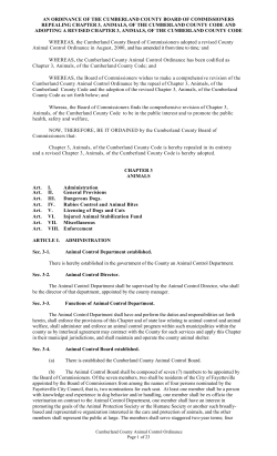 an ordinance of the cumberland county board of commissioners