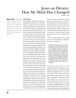 4 Jesus on Divorce: How My Mind Has Changed
