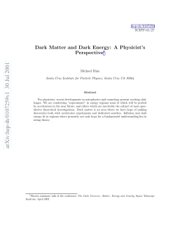 Dark Matter and Dark Energy: A Physicist`s Perspective