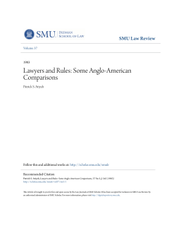 Lawyers and Rules: Some Anglo-American