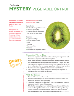 Mystery Vegetable or Fruit Activity