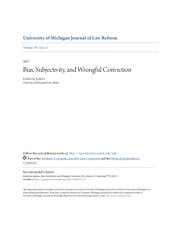Bias, Subjectivity, and Wrongful Conviction