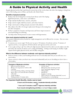 A Guide to Physical Activity and Health