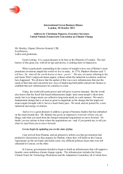 International Green Business Dinner.